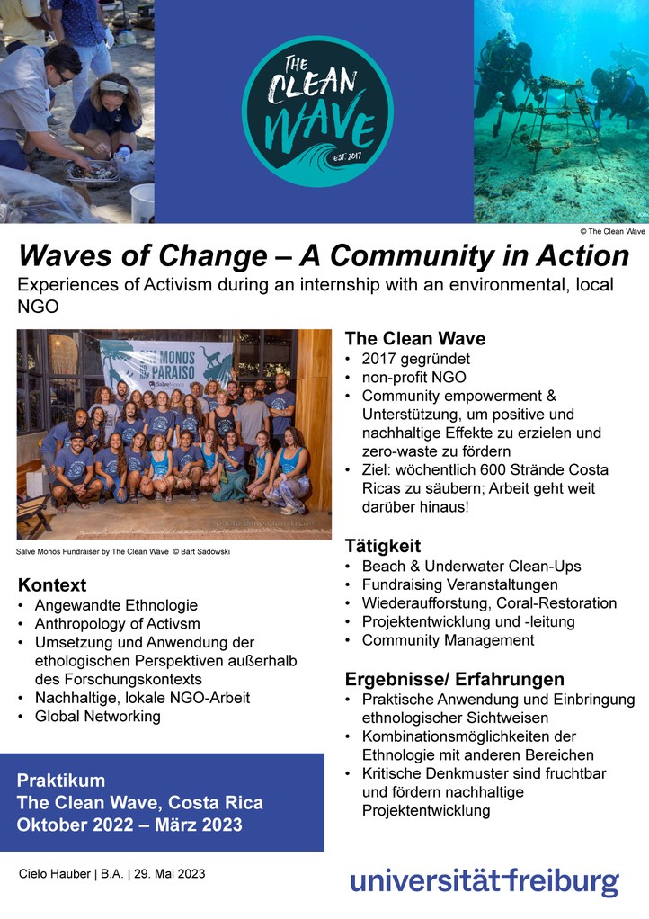 Poster_Cielo Hauber_Praktikum_Waves of Change - A Community in Action (Environmental NGO in Costa Rica)