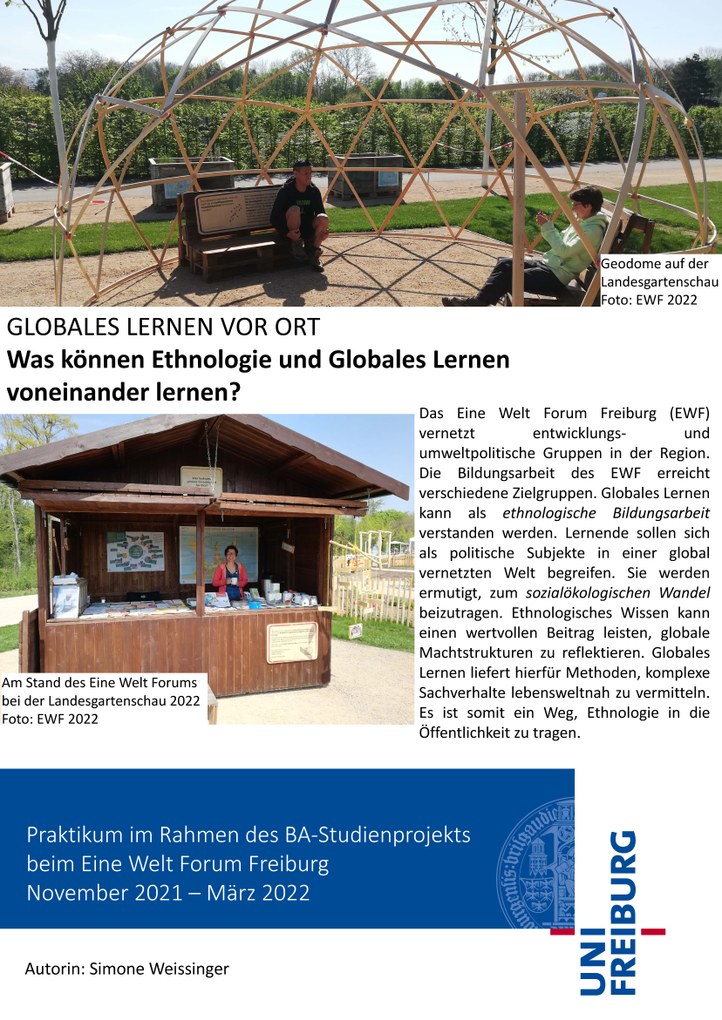 Poster_Simone Weissinger_Praktikum_Globales Lernen vor Ort (Eine Welt Forum Freiburg)