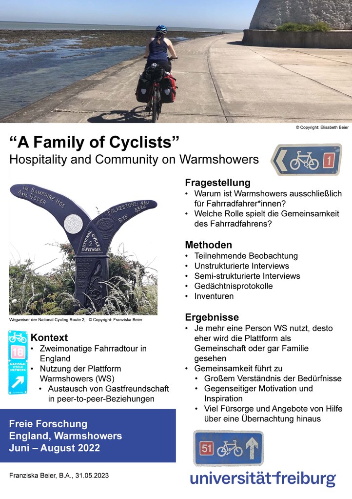 Poster_Franziska Beier_Uebungsforschung_A Family of Cyclists - Warmshowers in England
