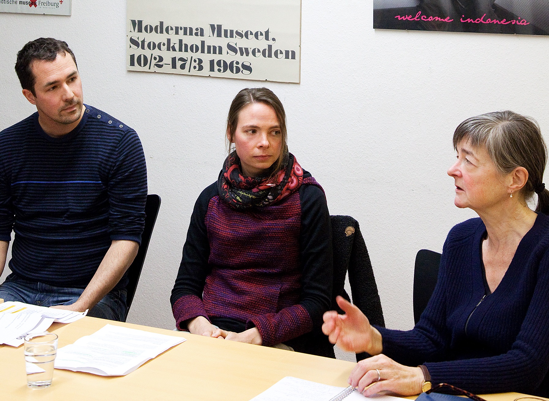 Bettina Kocher, Nadine Zacharias und Hannes Bürkel zum Thema Film